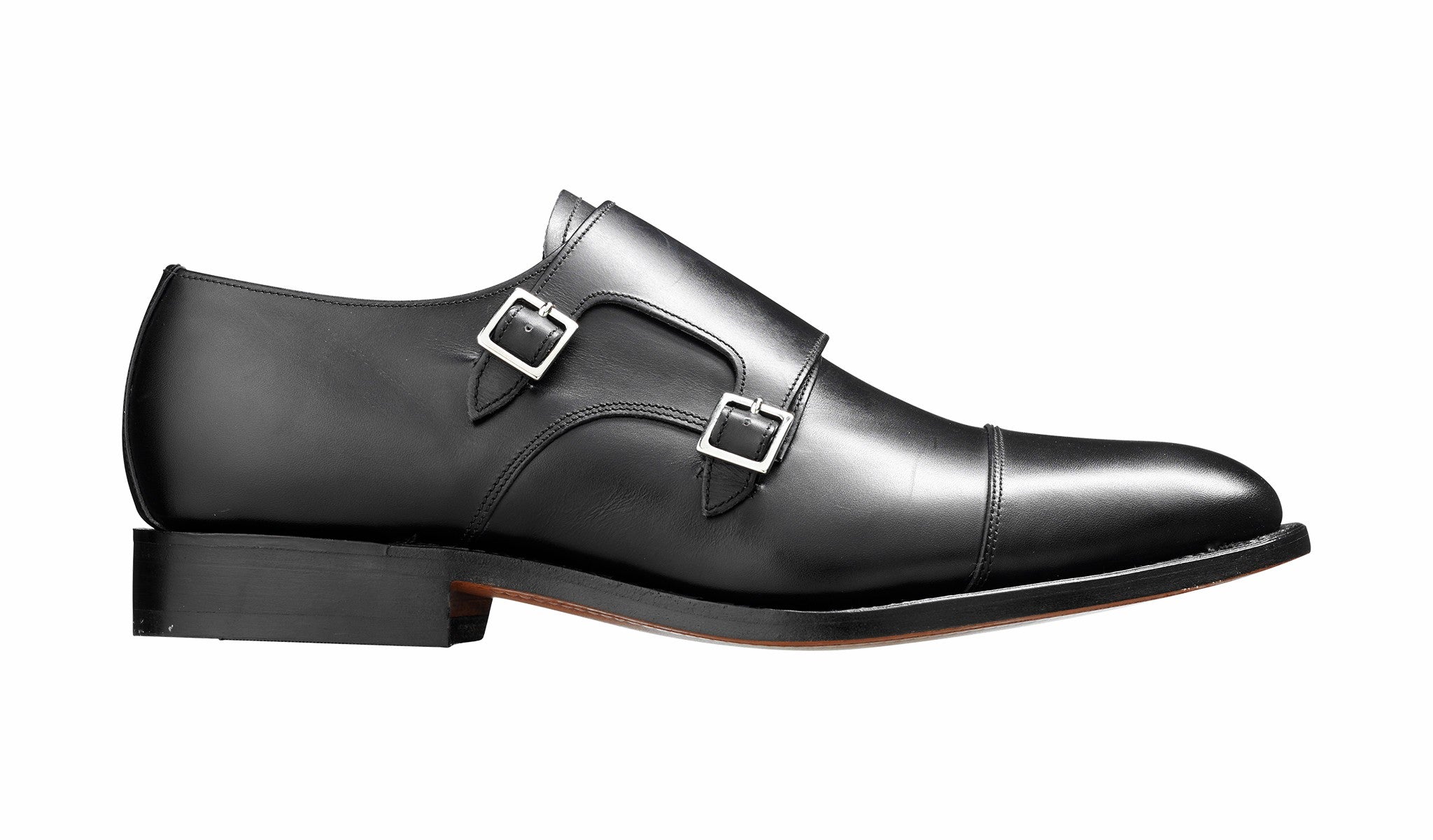 Mens Tunstall - Black Calf Monk Strap | Barker Shoes