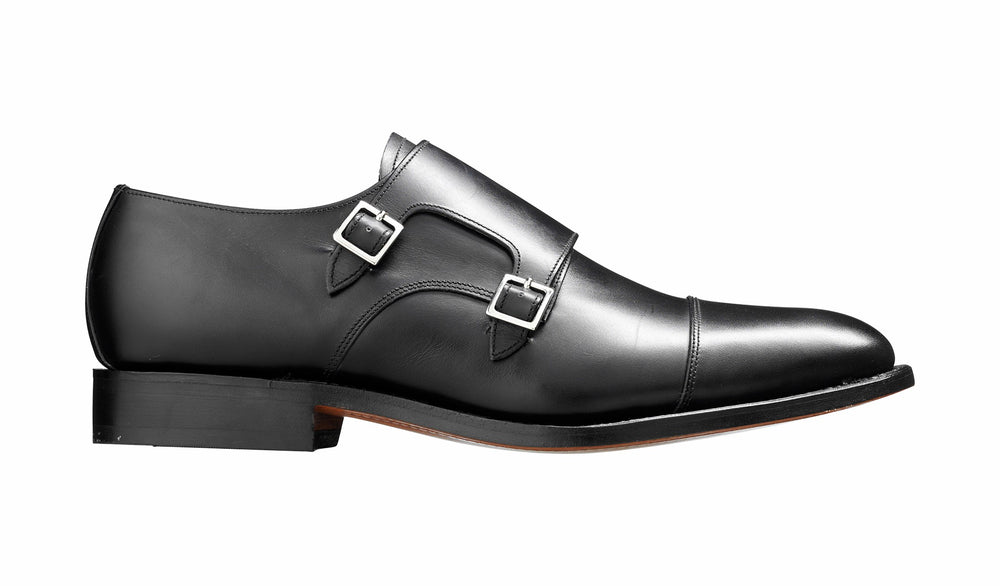 Mens Tunstall - Black Calf Monk Strap | Barker Shoes