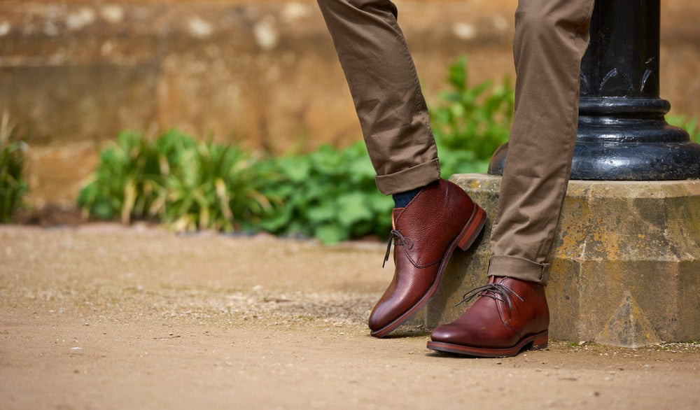 Mens Orkney - Cherry Grain Chukka Boot | Barker Shoes