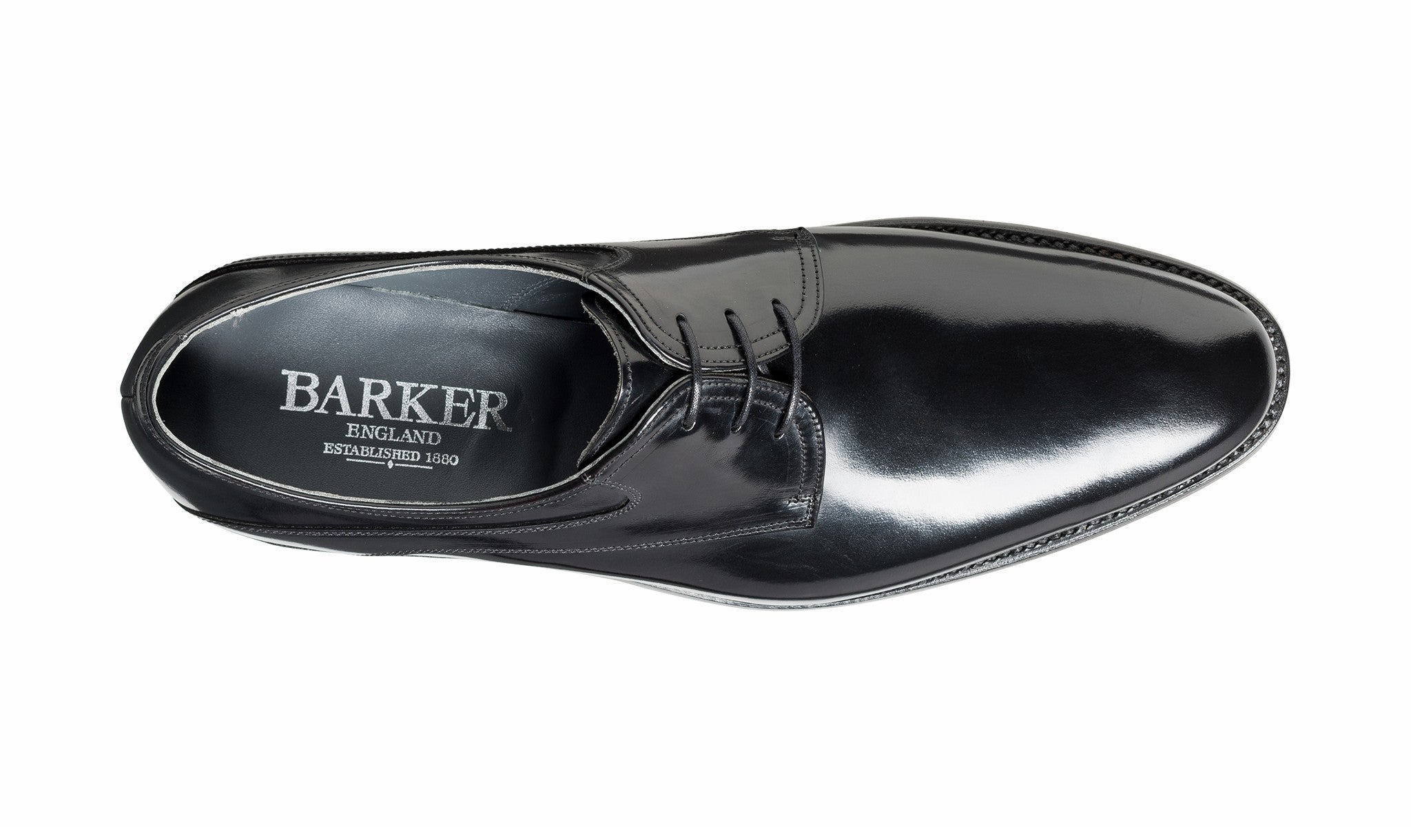 Mens Wickham - Black Hi-Shine Derby | Barker Shoes
