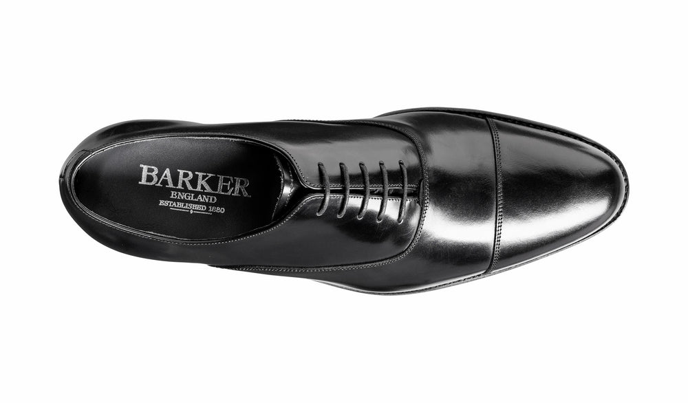 Mens Winsford - Black Hi-Shine Oxford | Barker Shoes