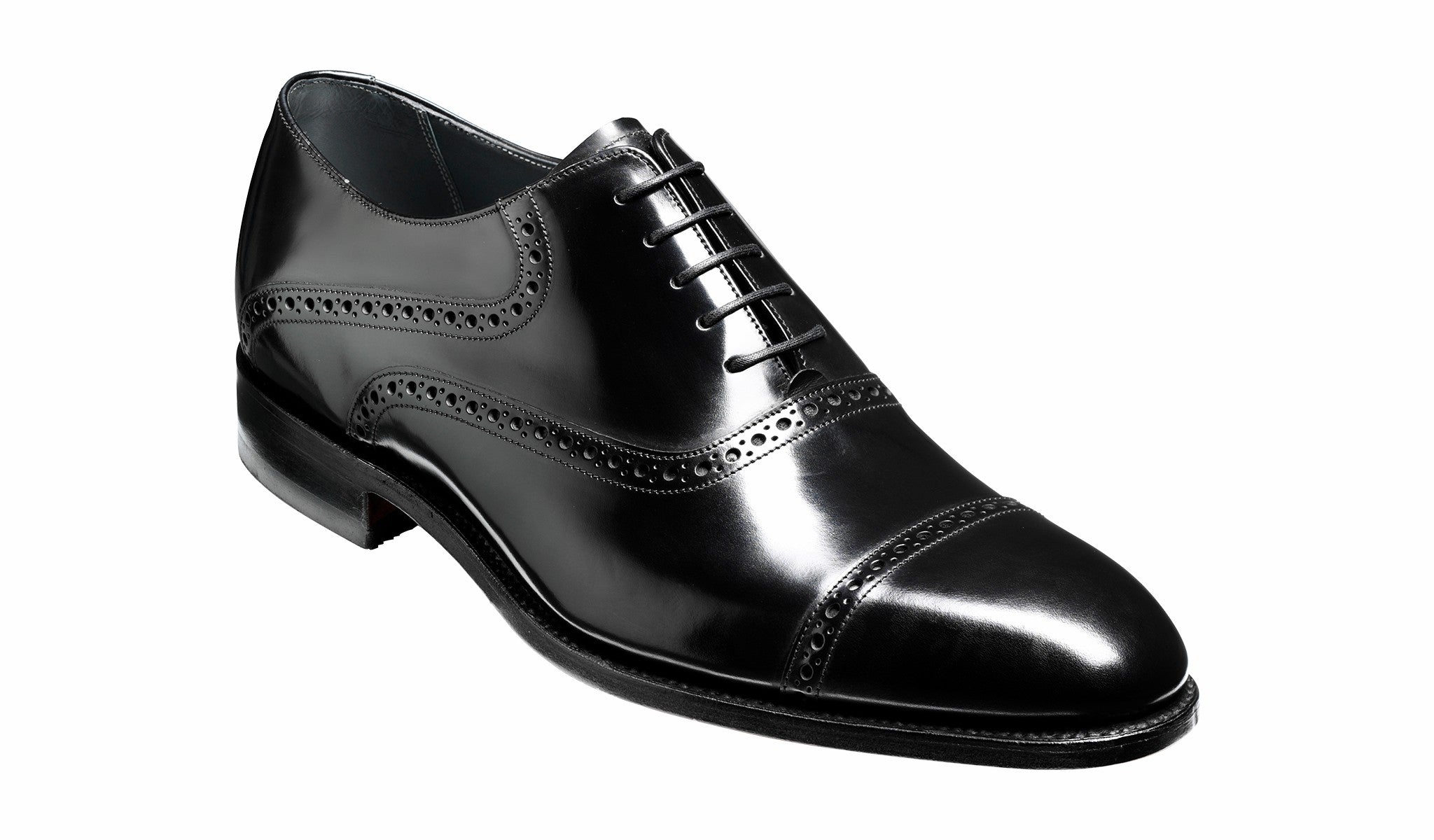 Mens Wilton - Black Hi-Shine Oxford | Barker Shoes