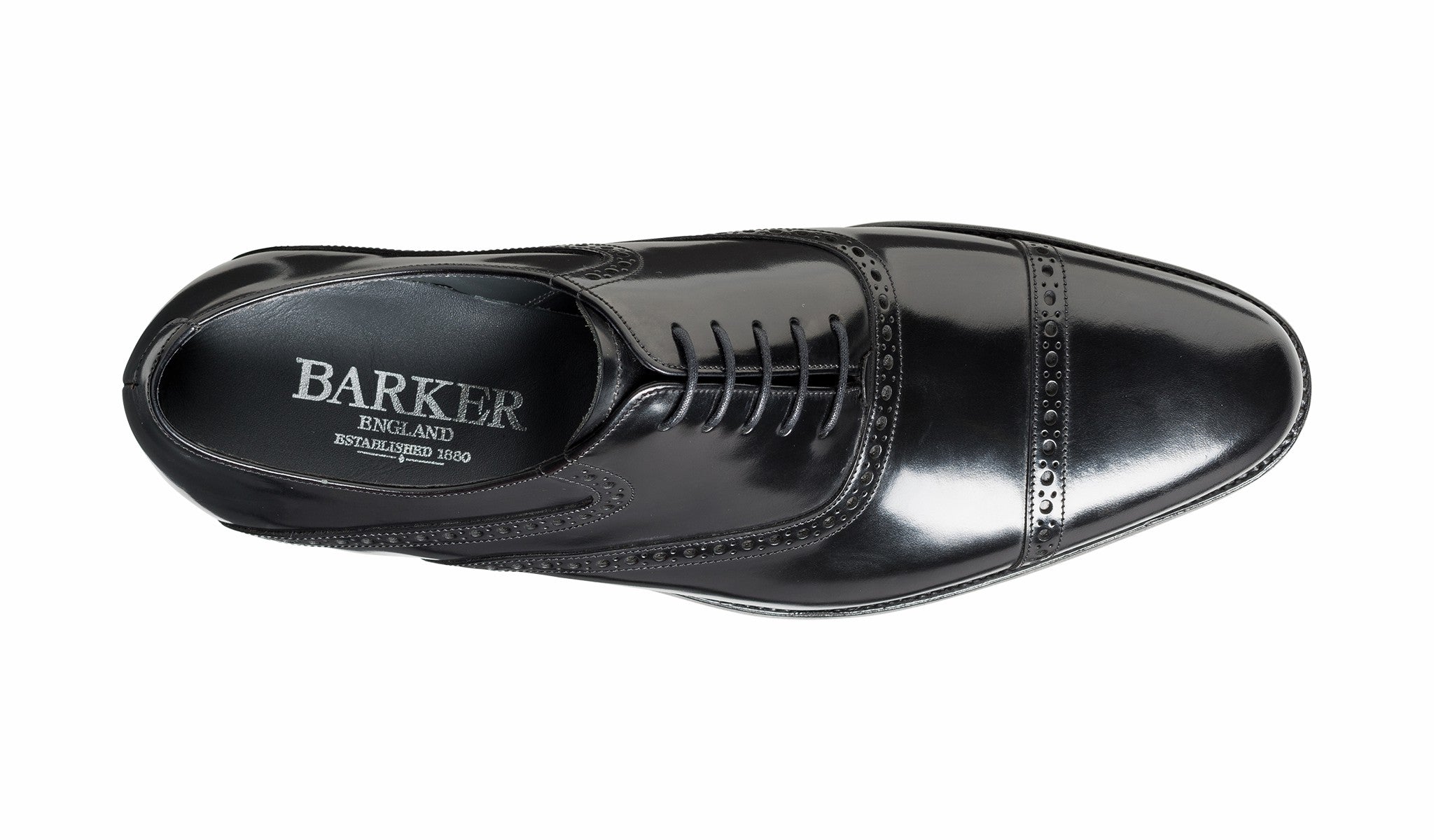Mens Wilton - Black Hi-Shine Oxford | Barker Shoes