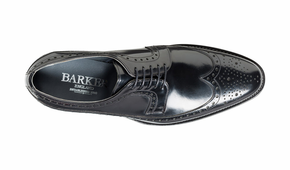 Mens Woodbridge - Black Hi-Shine Derby | Barker Shoes