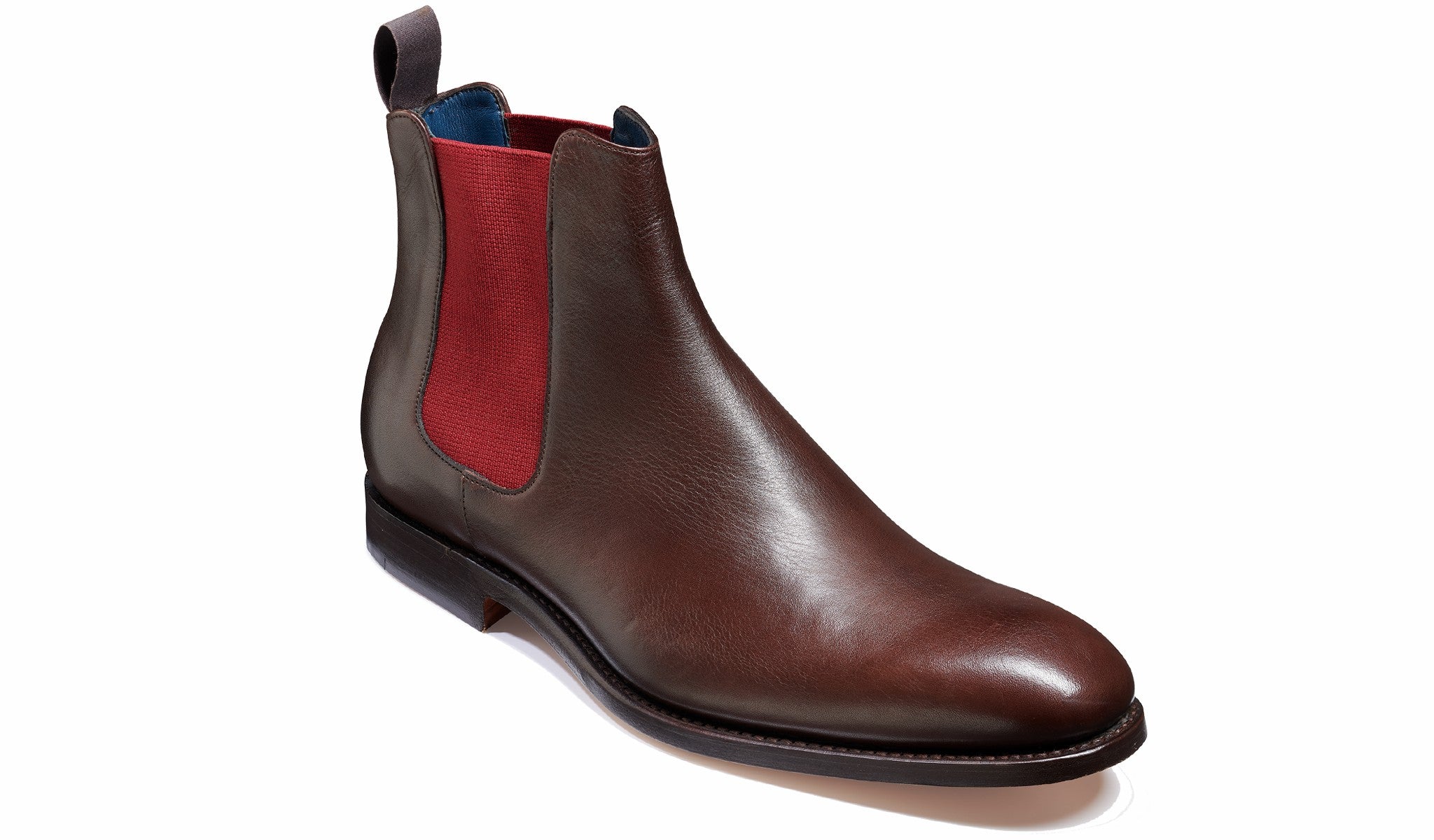 Mens Hopper - Dark Walnut / Burgundy Elastic | Barker Shoes