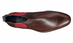 Mens Hopper - Dark Walnut / Burgundy Elastic | Barker Shoes
