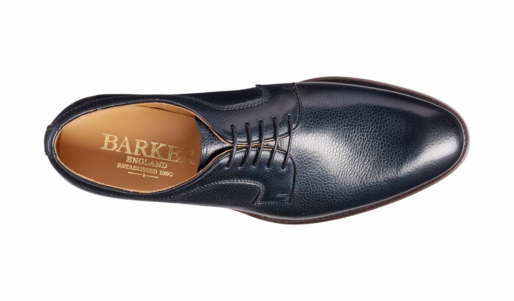 Mens Skye - Navy Grain Derby | Barker Shoes