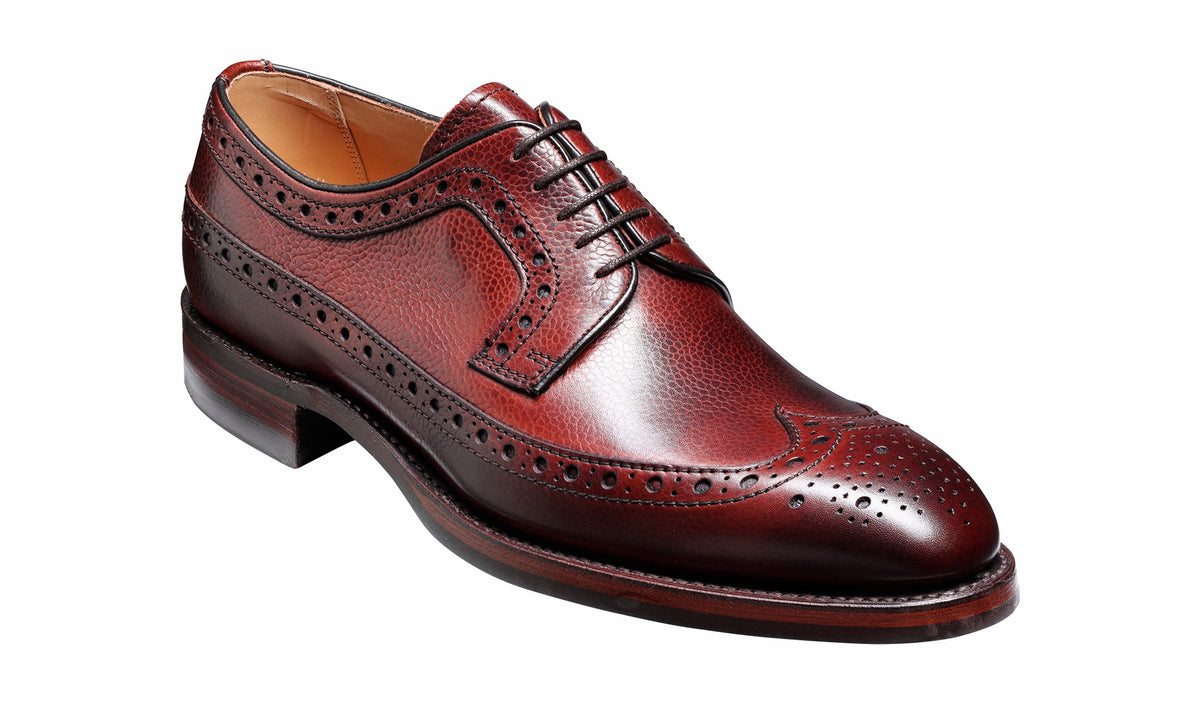 Mens Calvay - Cherry Grain Longwing Brogue | Barker Shoes