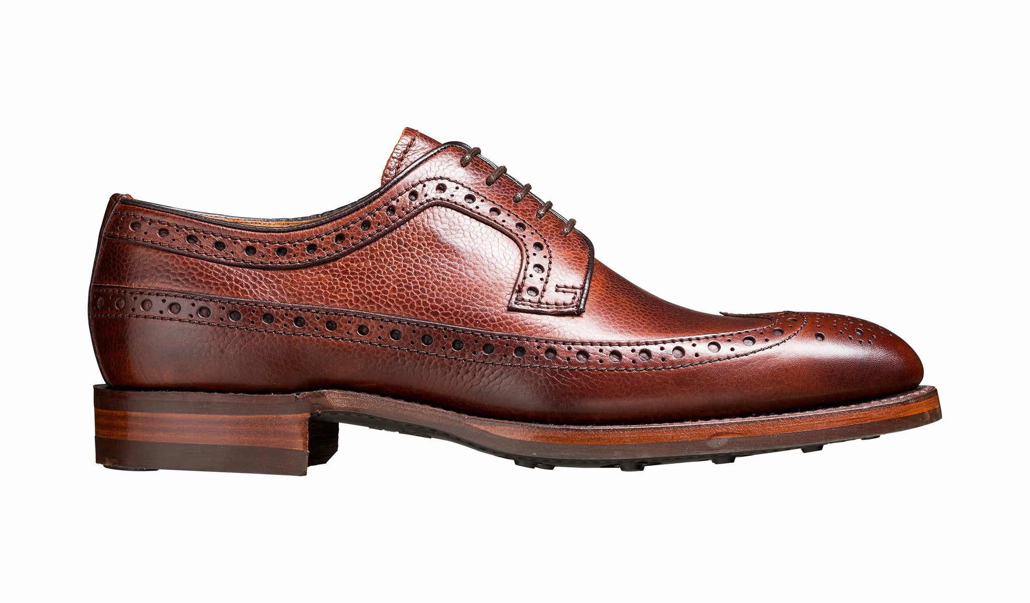 Mens Calvay - Cherry Grain Longwing Brogue | Barker Shoes