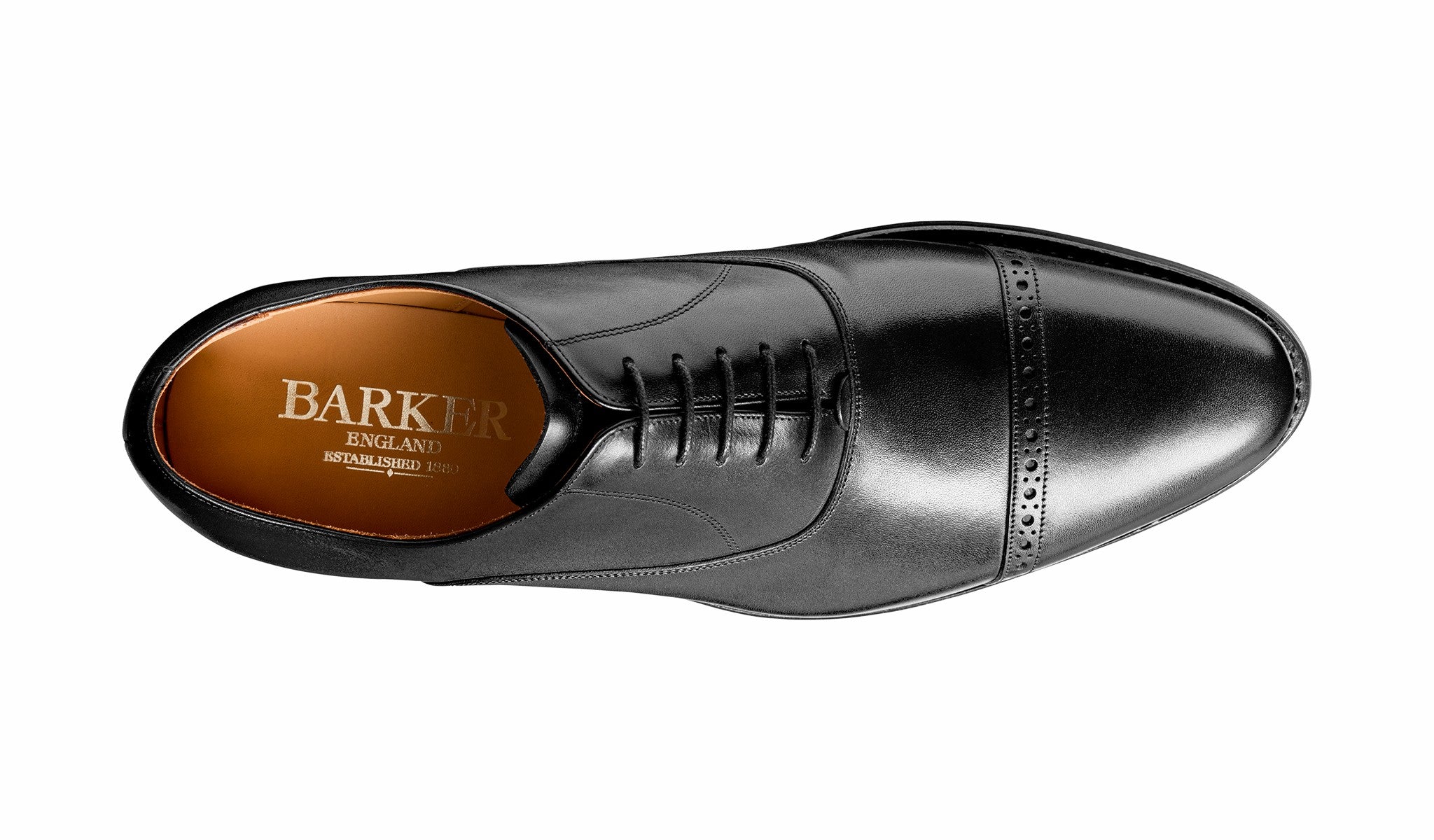 Mens Burford - Black Calf Oxford | Barker Shoes