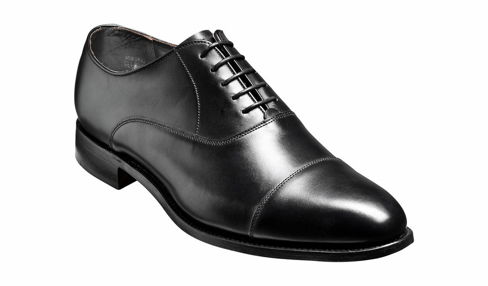 Mens Duxford - Black Calf - Toe Cap Oxford Shoe | Barker Shoes