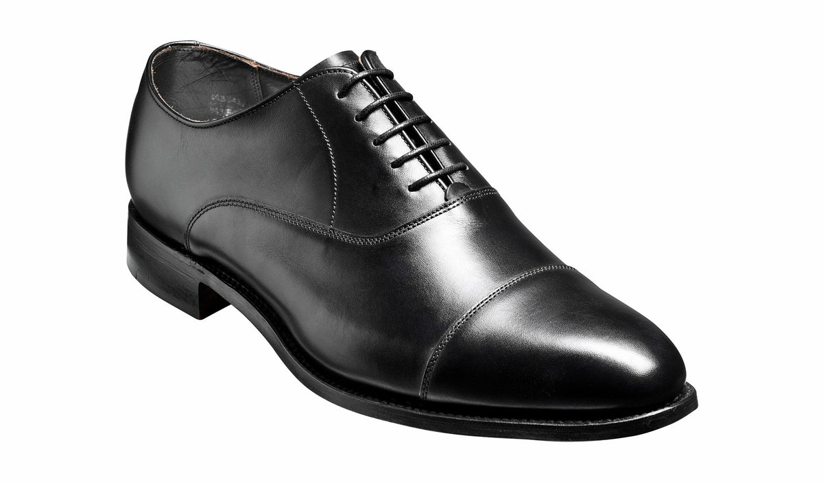 Mens Duxford - Black Calf - Toe Cap Oxford Shoe | Barker Shoes