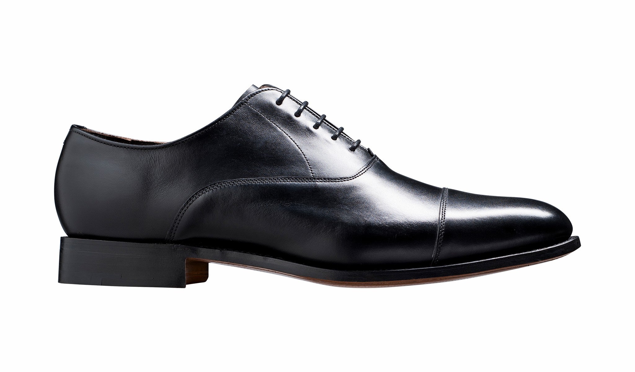 Mens Duxford - Black Calf - Toe Cap Oxford Shoe | Barker Shoes