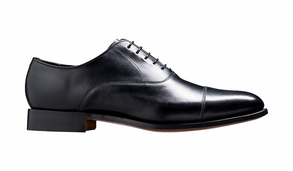 Mens Duxford - Black Calf - Toe Cap Oxford Shoe | Barker Shoes