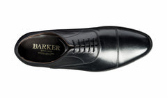 Mens Duxford - Black Calf - Toe Cap Oxford Shoe | Barker Shoes