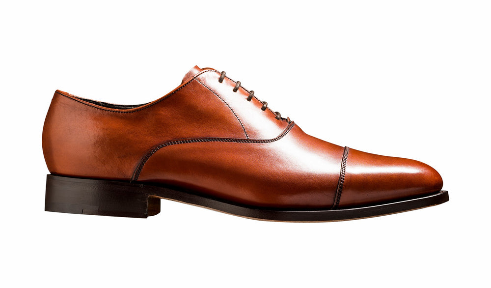 Mens Duxford - Rosewood Calf - Toe Cap Oxford Shoe | Barker Shoes