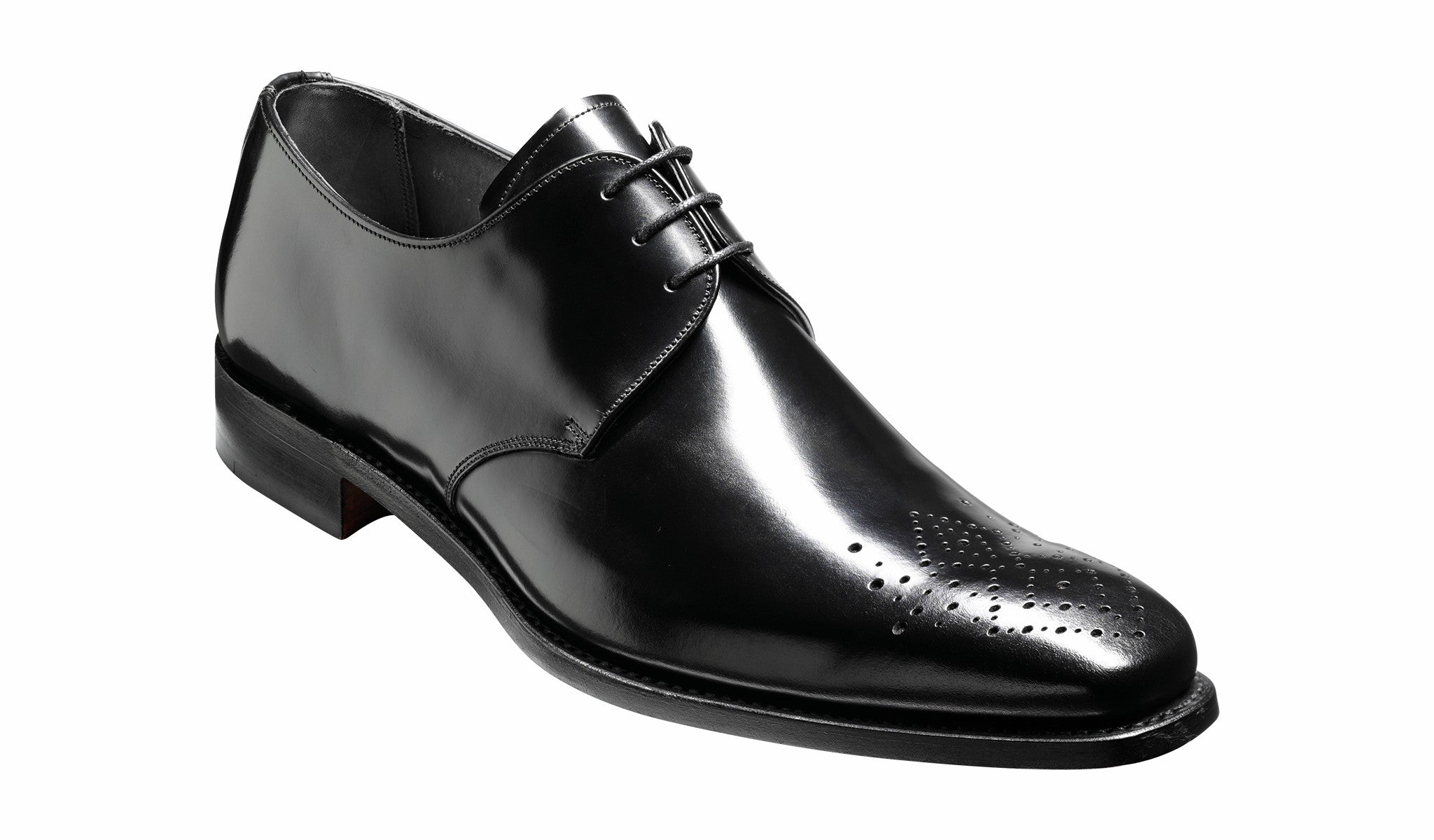 Mens Darlington - Black Hi-Shine Derby Calf Leather Shoe | Barker Shoes