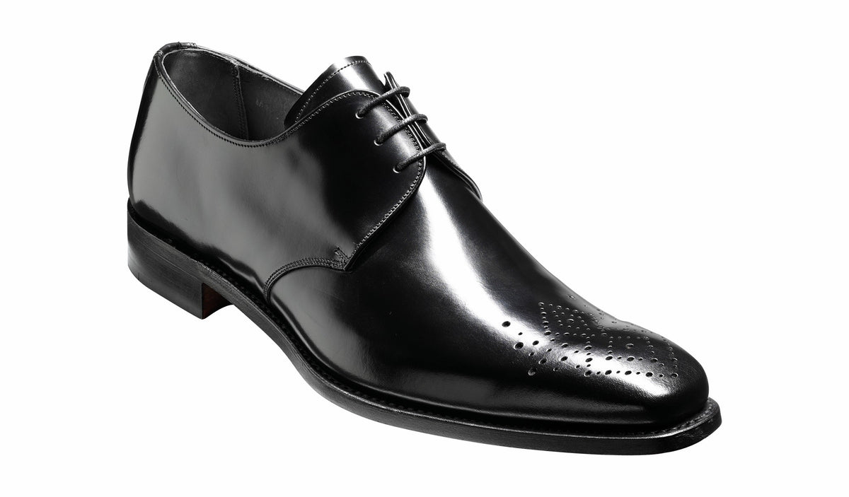 Mens Darlington - Black Hi-Shine Derby Calf Leather Shoe | Barker Shoes