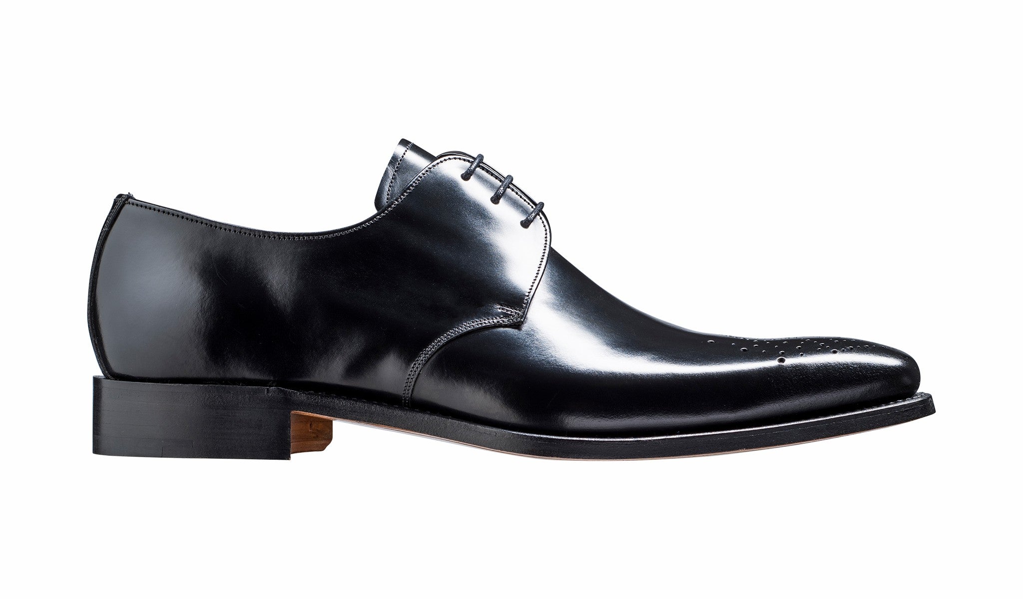 Mens Darlington - Black Hi-Shine Derby Calf Leather Shoe | Barker Shoes