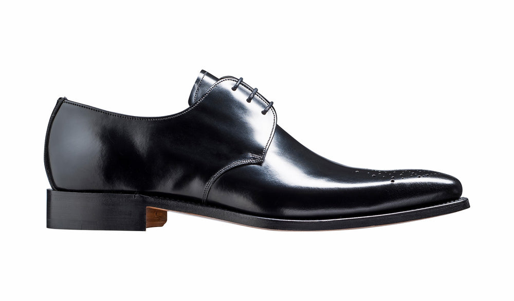 Mens Darlington - Black Hi-Shine Derby Calf Leather Shoe | Barker Shoes