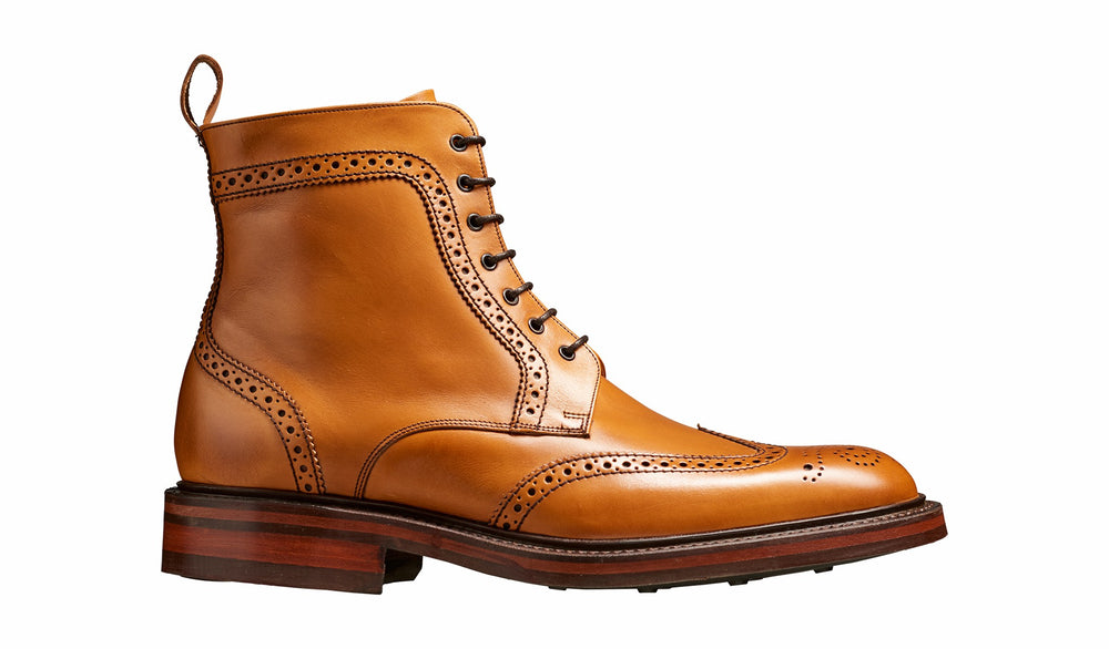 Mens Calder - Cedar Calf Wing-cap Boot | Barker Shoes