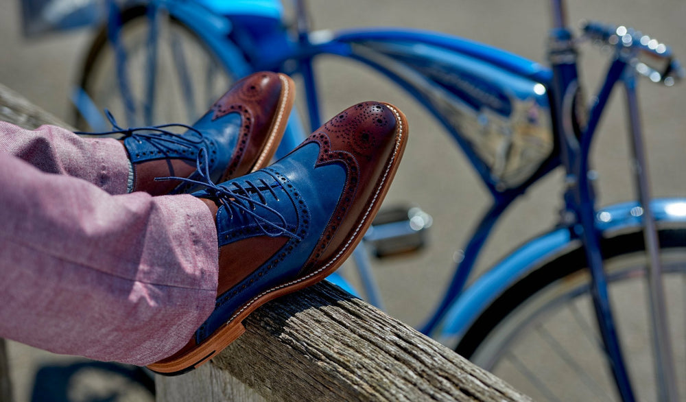 Mens Valiant Multi - Red / Grey / Purple Hand Painted | Barker Shoes