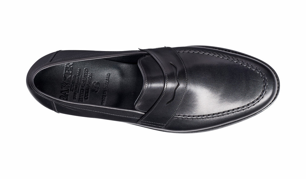 Mens Jevington - Black Calf Loafer | Barker Shoes