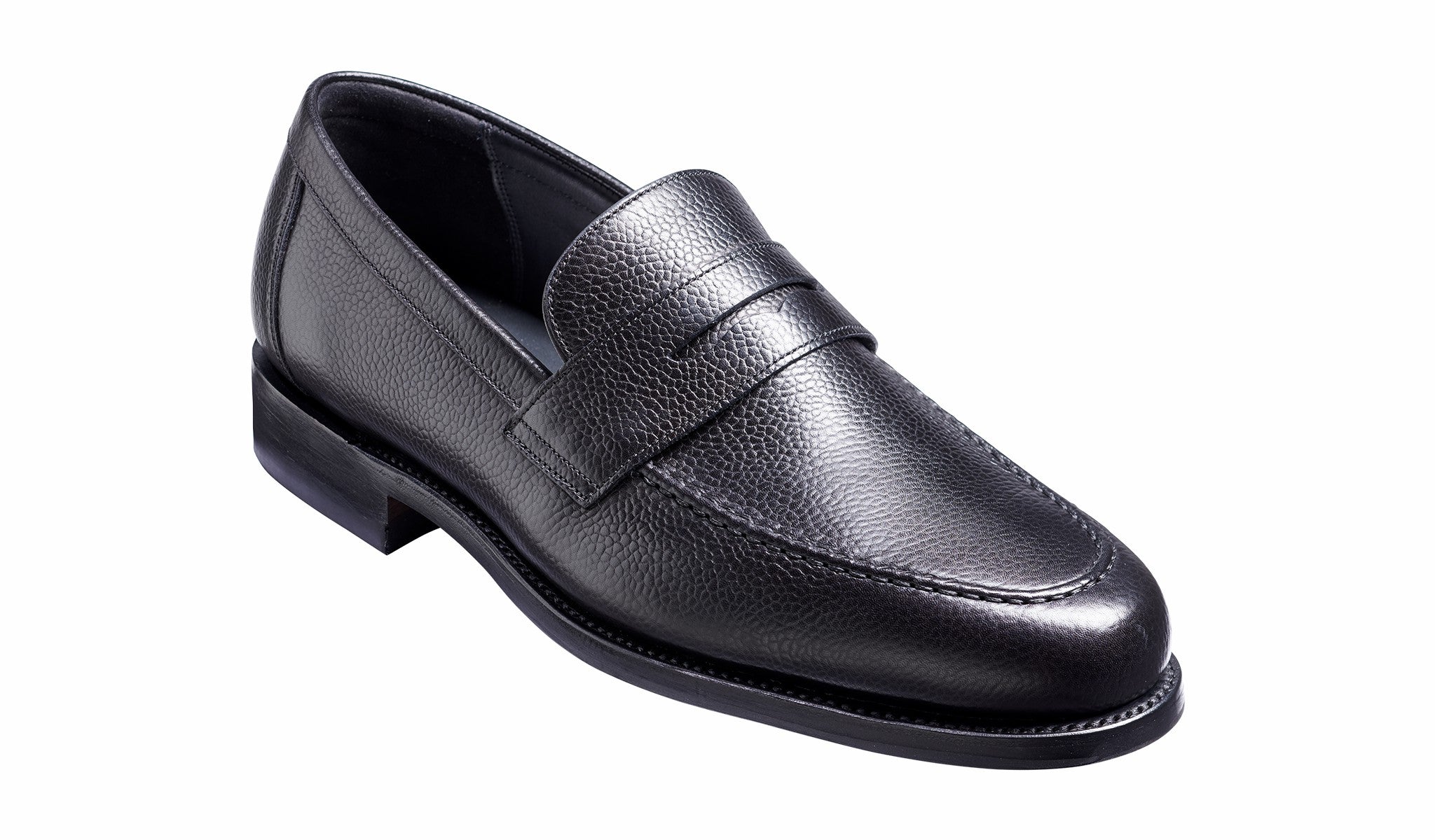 Mens Jevington - Black Grain Loafer Shoe | Barker Shoes