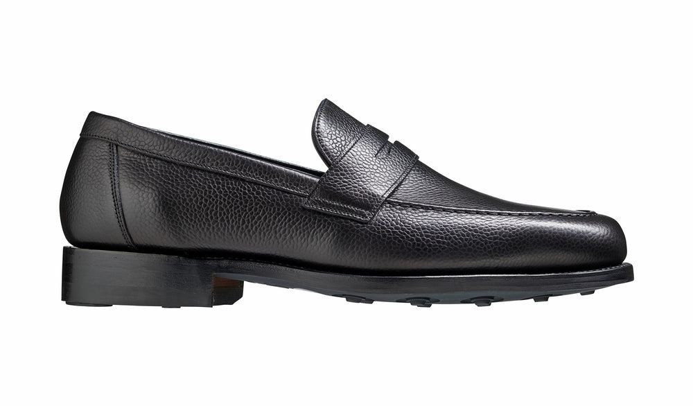 Mens Jevington - Black Grain Loafer Shoe | Barker Shoes