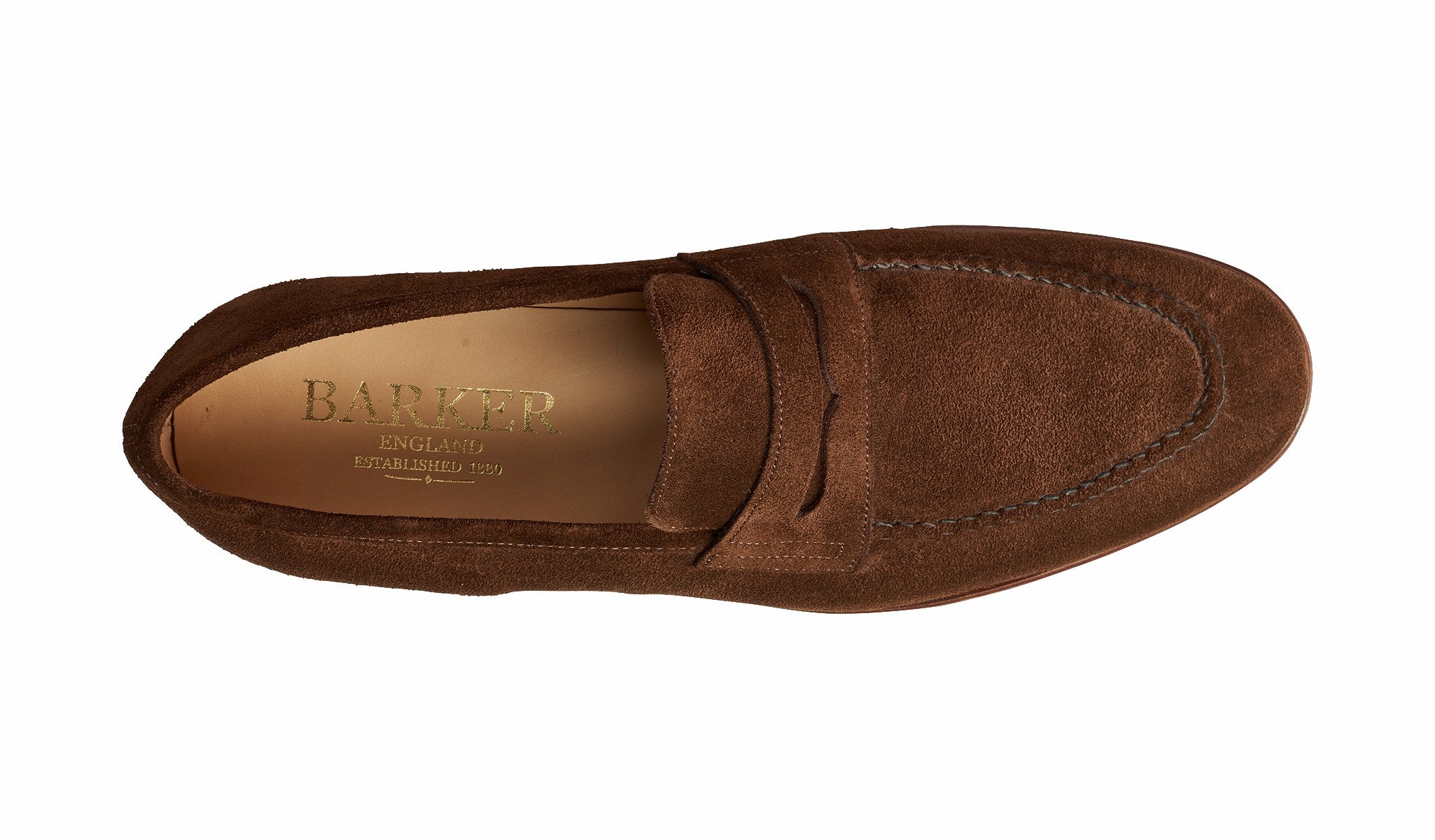 Mens Ledley - Castagnia Suede Loafer | Barker Shoes