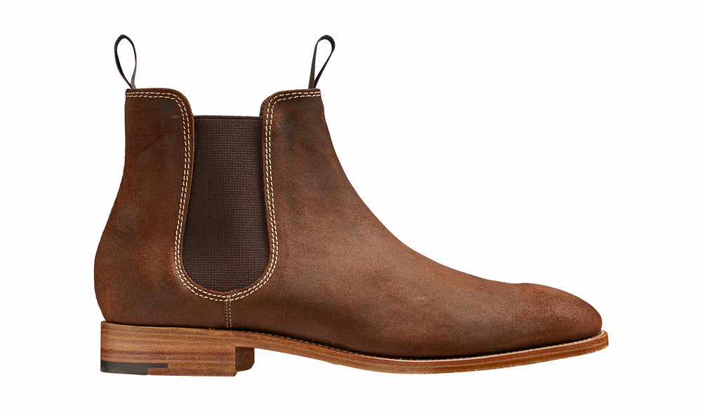 Mens Mansfield - Brown Waxy Suede | Barker Shoes