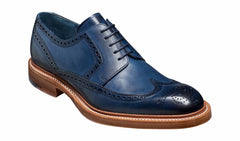 Mens Bailey - Navy Hand Painted - Wingtip Derby Shoe | Barker Shoes