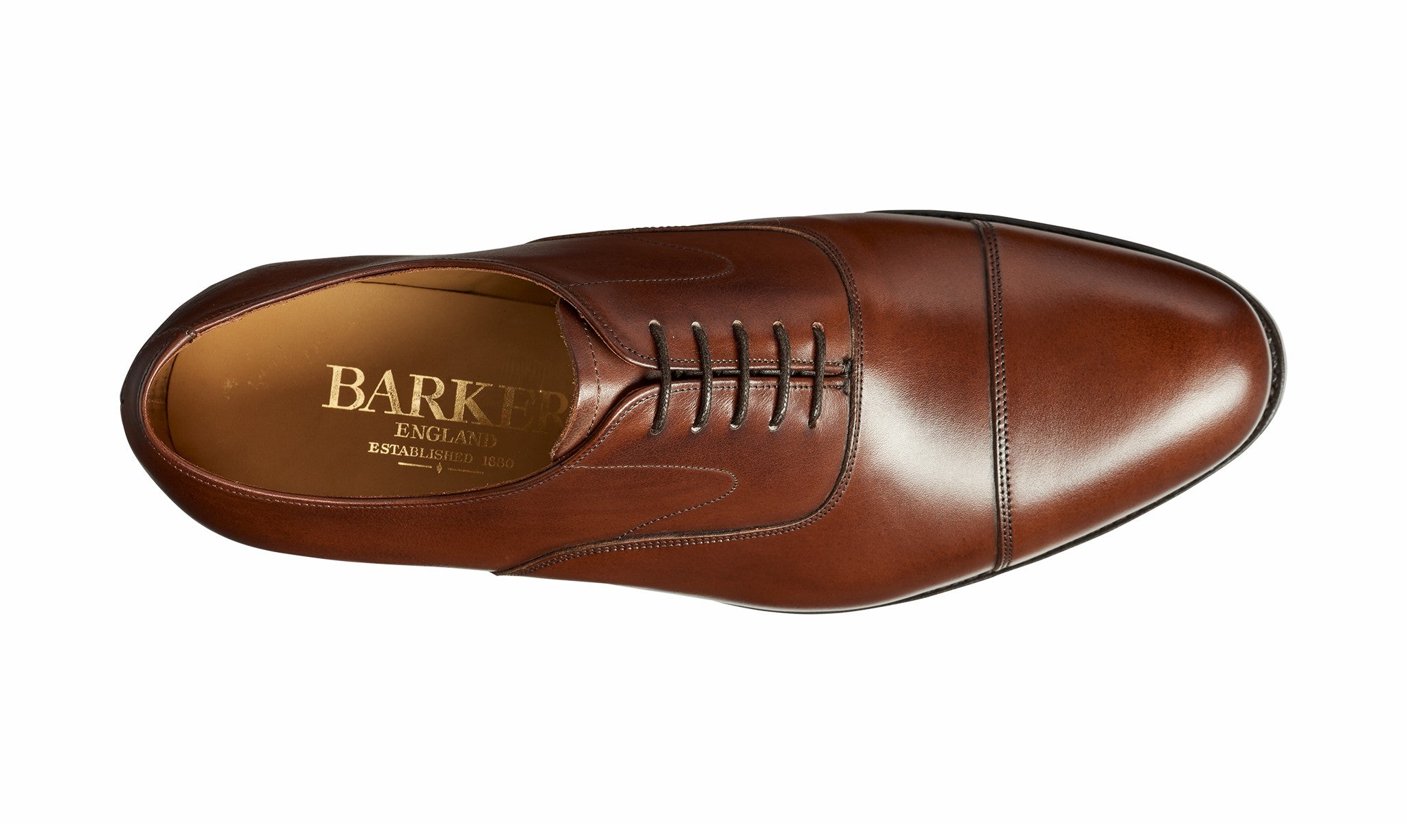 Mens Malvern - Dark Walnut Calf Oxford | Barker Shoes