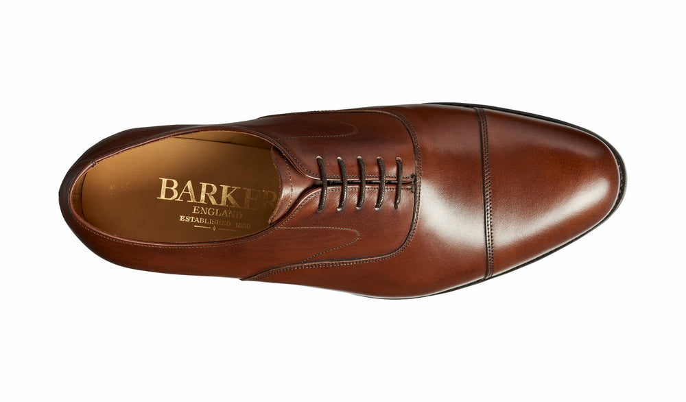 Mens Malvern - Dark Walnut Calf Oxford | Barker Shoes