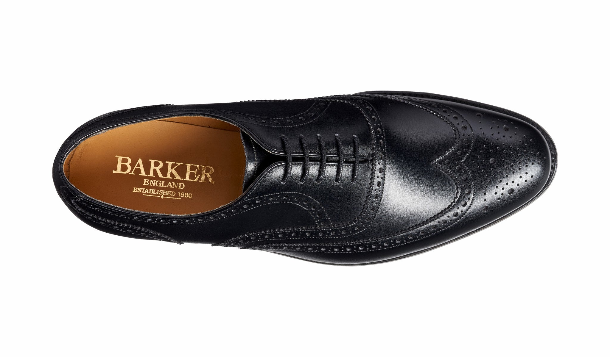 Mens Malton - Black Calf Brogue | Barker Shoes
