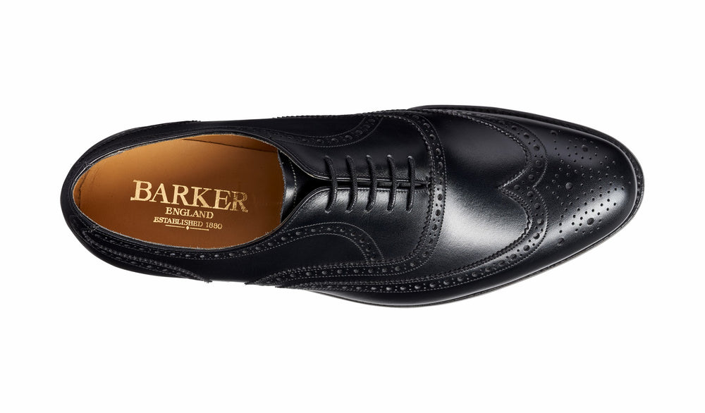 Mens Malton - Black Calf Brogue | Barker Shoes