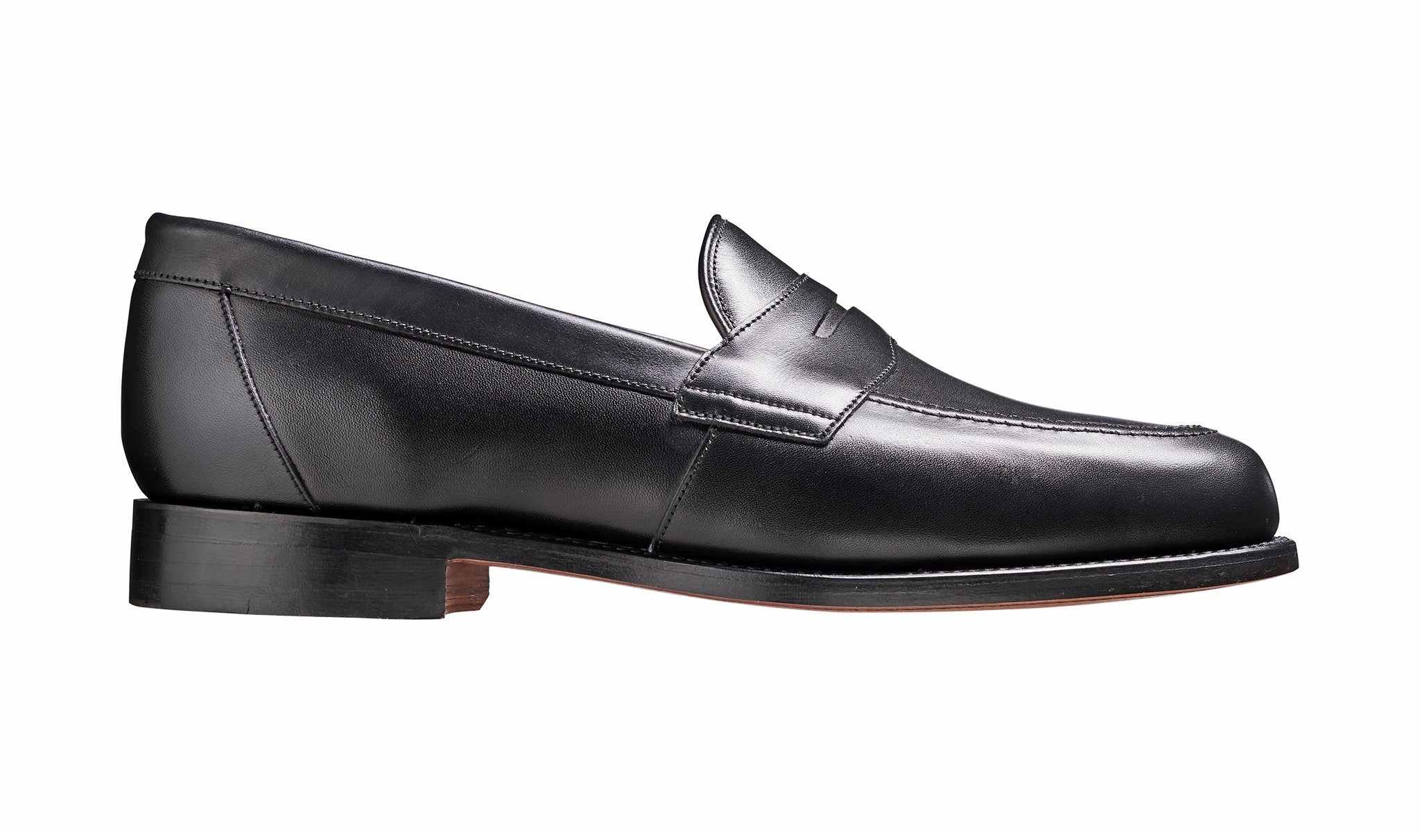 Mens Portsmouth - Black Calf Penny Loafer | Barker Shoes