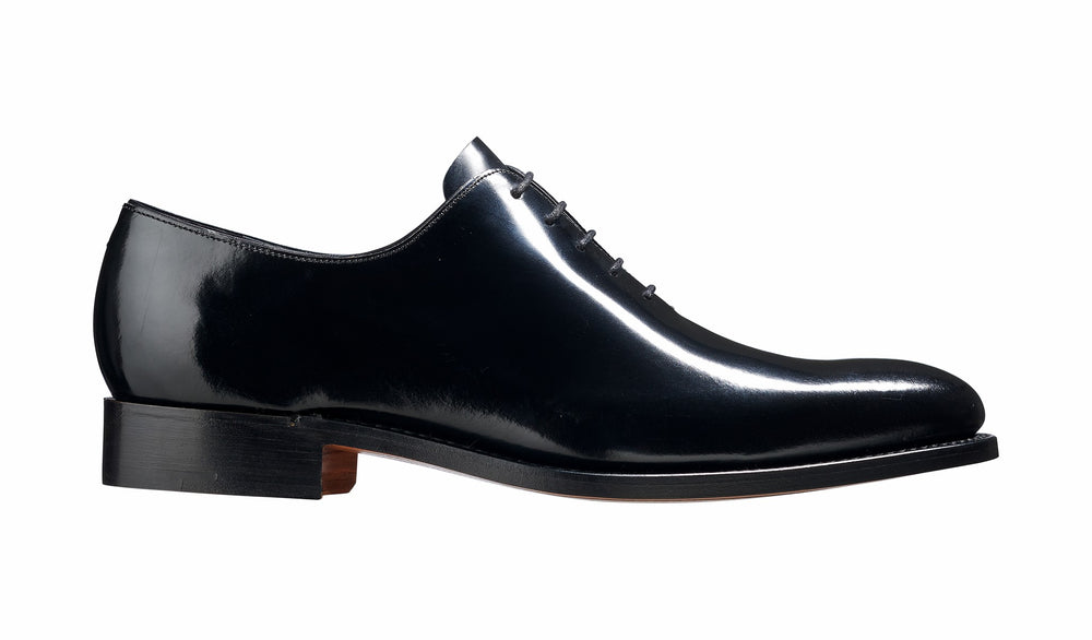 Mens Nelson - Black Hi Shine Oxford Shoe | Barker Shoes