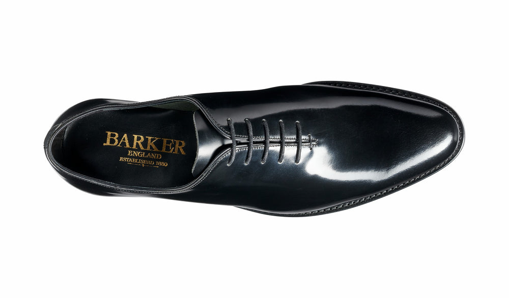 Mens Nelson - Black Hi Shine Oxford Shoe | Barker Shoes