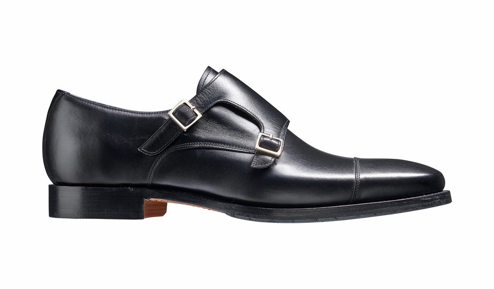 Mens Edison - Black Calf - Monk Strap Shoe | Barker Shoes