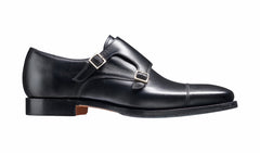 Mens Edison - Black Calf - Monk Strap Shoe | Barker Shoes