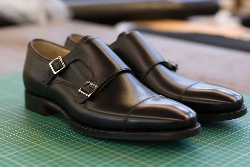 Mens Edison - Black Calf - Monk Strap Shoe | Barker Shoes