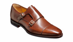 Mens Edison - Dark Walnut Calf Monk Strap | Barker Shoes