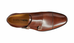 Mens Edison - Dark Walnut Calf Monk Strap | Barker Shoes
