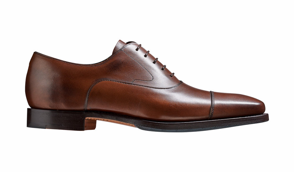 Mens Wright - Walnut Calf Hand-Stitched Oxford | Barker Shoes