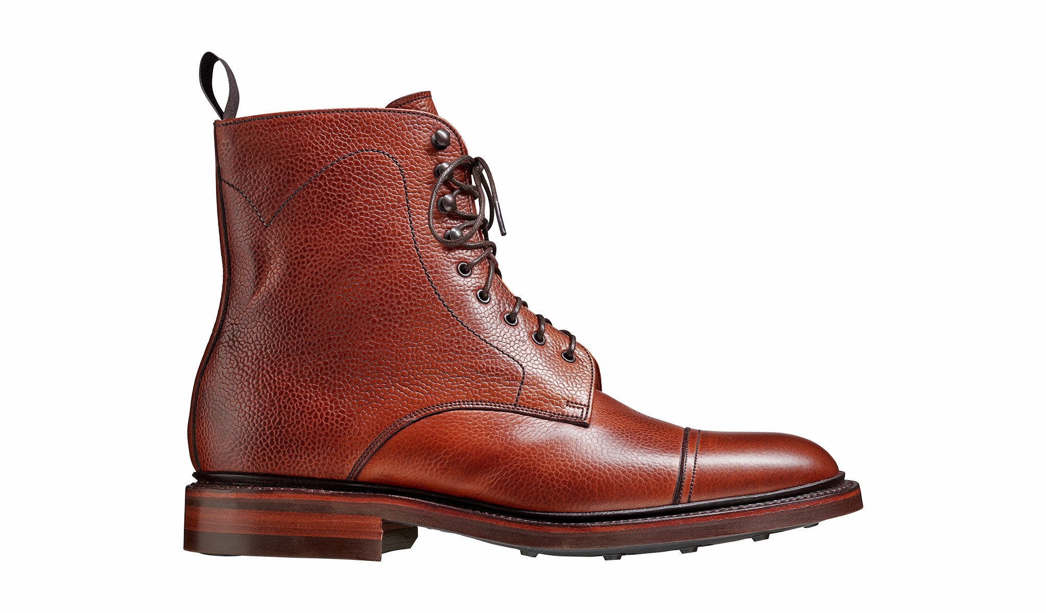 Mens Donegal - Antique Rosewood Grain - Top cap Boot | Barker Shoes