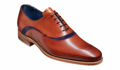 Mens Emerson - Antique Rosewood Navy Suede Oxford | Barker Shoes