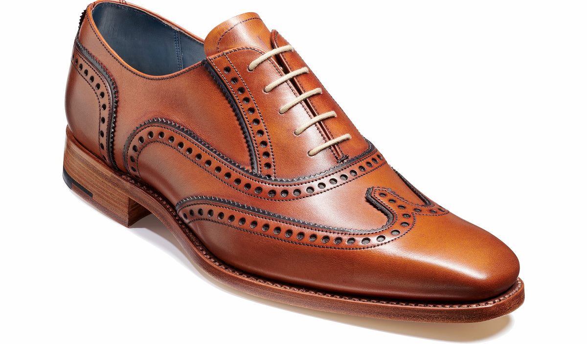 Mens Spencer - Antique Rosewood / Navy Calf | Barker Shoes
