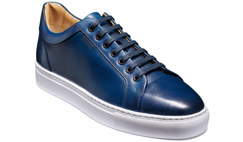 Mens Sam - Navy Hand Painted | Barker Shoes