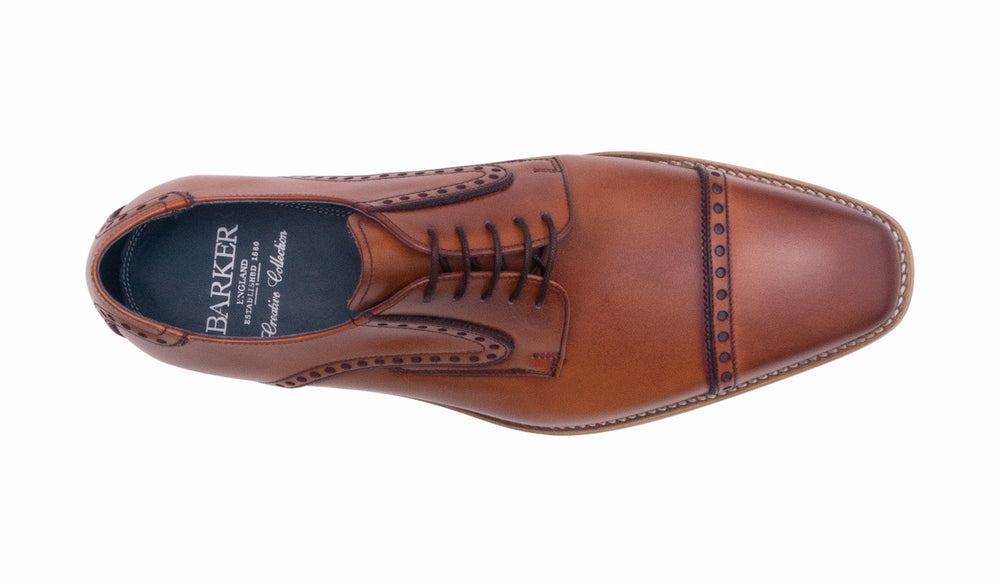 Mens Stewart - Antique Rosewood/ Navy | Barker Shoes